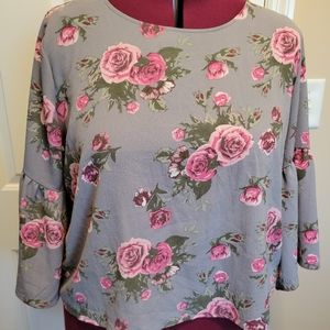 Floral Cropped Blouse